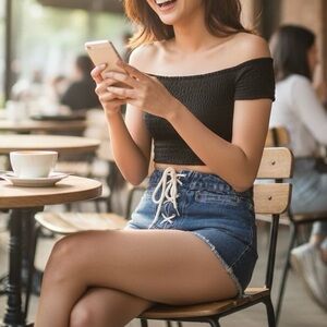 BDG Jean Shorts Hi Rise Blue Denim Women’s Size 30 Rope Lace Up Urban Outfitters